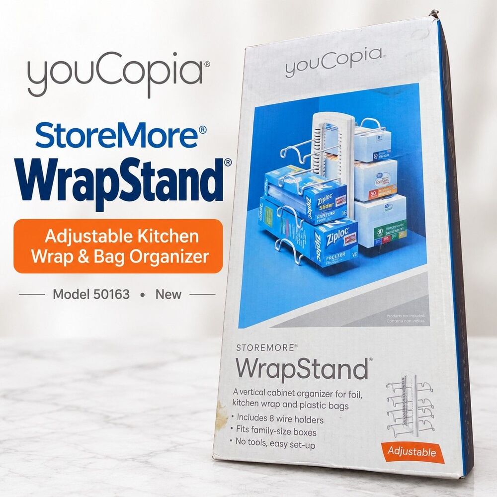 YouCopia StoreMore WrapStand Adjustable Kitchen Wrap Bag Organizer Model 50163 N